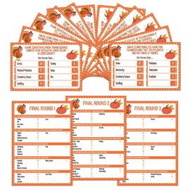 Xenseou Thanksgiving Friendly Feud Game, Fun Thanksgiving Party Games, Thanksgiving Games for Adults, Family Feud Quiz Holiday Games for Groups WSJ-SC01