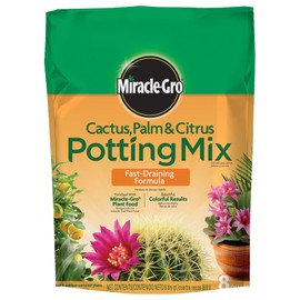 Miracle-Gro Cactus, Palm and Citrus Potting Mix, For Indoor or Outdoor Potted Plants, Great for Succulents, 8 qt.
