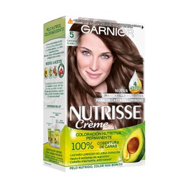 Garnier Nutrisse Creme Coloración Permanente Con Mascarilla Nutritiva De Cuatro Aceites - Castaño Claro 5