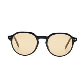 RemedyLens Ren Round Acetate FL-41 Tinted Lenses for Migraine Relief, and light Sensitivity Black Frame with Marble Temple