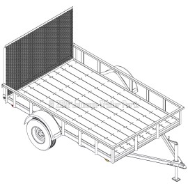 Johnson Trailer Parts 6′ 4" x 10′ Utility Trailer Plans – 3,500 lb Capacity | Trailer Blueprints