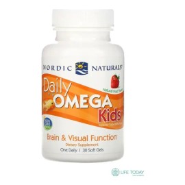 Nordic Naturals Omega 3 Para Niños 30 Cápsulas Masticables Sabor Fresa Aceite De Pescado EPA DHA                                                      
