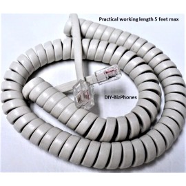 DIY-BizPhones-Avaya-MLX Lot of 10 Off White 9Ft Handset Cord Merlin Legend Phone MLX-Series AT&T Avaya