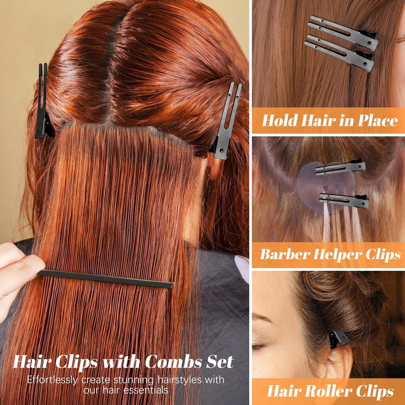 Double Prong Curl Clips, IKOCO 50 Pcs Pins Curls Setting