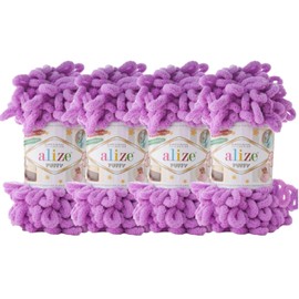 4 skn/Ball Alize - Manta hinchada para bebé, 100% micropoliéster, 400 g, 39.3 yardas (378-orquídea)