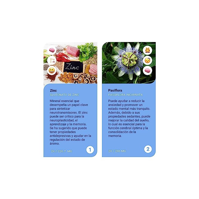 Sapientia Serotonina Nootrópico 100 Natural Gluconato Zinc Pasiflora Teanina Selenio