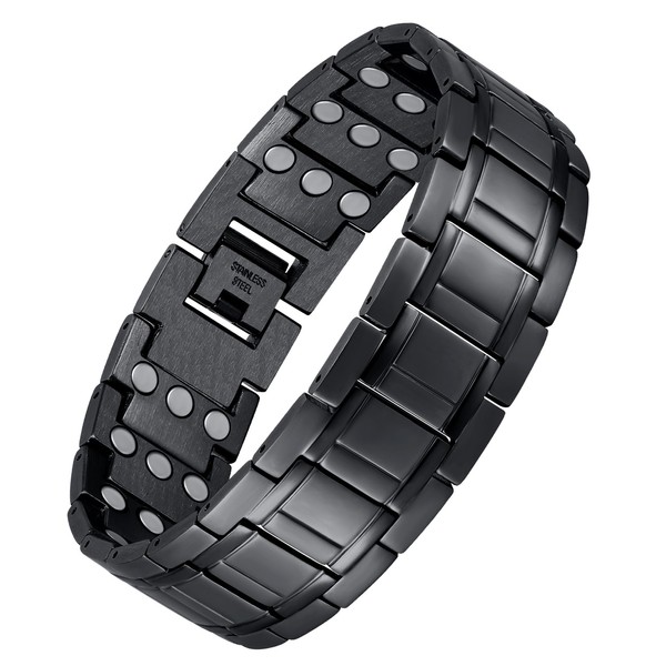 Jeracol 3X Strength Magnetic Bracelet Men – Effective Titanium Steel
