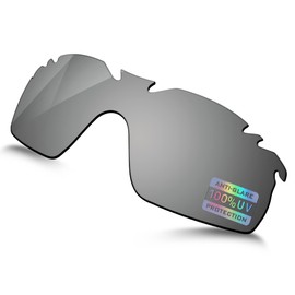 Bowyer POLARIZED Replacement Lenses for Oakley RadarLock XL Vented OO9196 Sunglasses - Titanium Mirror