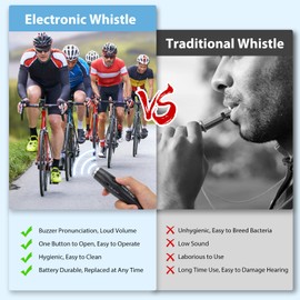 XREXS Electronic Whistle, 3 Pack Electric Whistle with Lanyard, 3-Tone Handheld Sports Whistle for Referee Coaches P.E. Teacher Training Outdoor Camping Dog Training