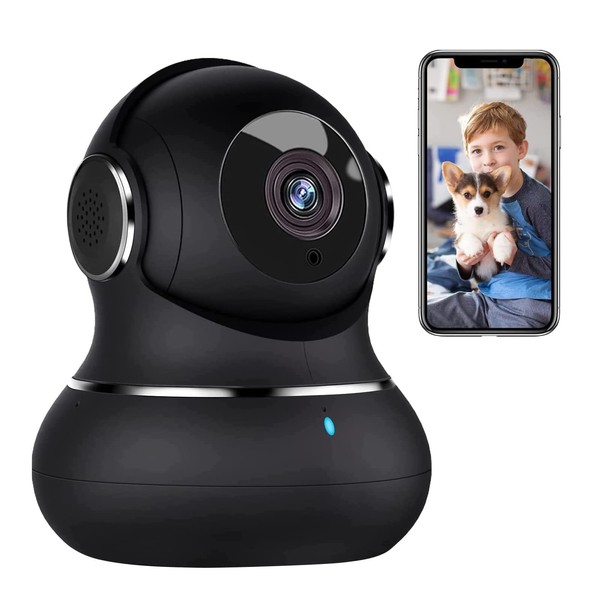 Little elf Smart Camera, 2K WiFi Camera with 360° Motion Tracking, IR Night Vision, 2-Way Audio, [2023 New] Pet Camera, Home Security Camera for Baby/Pet, Indoor Camera Wireless Work with Alexa