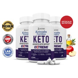 Justified Laboratories Keto Calm ACV Extreme Pills 1675 MG Stronger Than Gummies Keto Support 3Pk