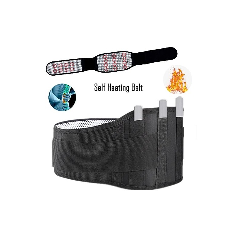 Faja Protectora Lumbar Autocalentable Cinturón Magnético Para Aliviar El Dolor