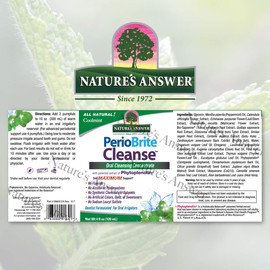 Nature's Answer PerioCleanse Oral Rinse and Oral Cleansing Concentrate | Cool Mint Flavor | Fluoride-Free, Alcohol Free, No Artificial Preservatives, Colors, Dyes, or Sweeteners 4oz