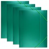 Pack of 4 A4 Corner Folder with 3 Flaps and