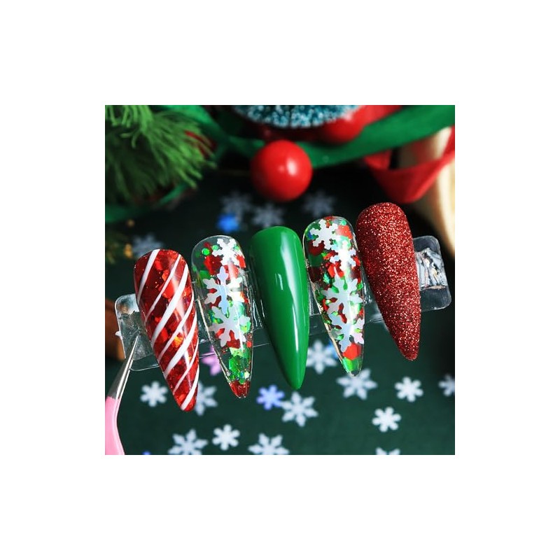 Christmas Snowflake Nail Art Decoration Winter Nail Sequins Flakes Decals