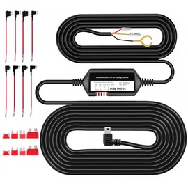 Bzgnl Dash Cam Acc Multi-Size Hardwire Kit with Voltage Indicator for Dash Camera, USB C Power Port, 24H Parking Monitoring with Low Voltage Protection