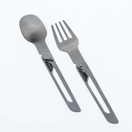 QUECHUA Decathlon MH 500 Folding Stainless Steel Hiking and Camping Cutlery Unique Size Dark Grey