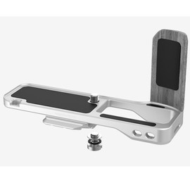 XCJSYP FALCAM Metal Hand Grip L Bracket, Anti-Slid Holder Rabbit Cage Bracket Tripod for FUJI Film X100 VI,Arca Swiss Type Quick Release Tripod Plate, L-Shaped Handle Camera Photography (Silver)