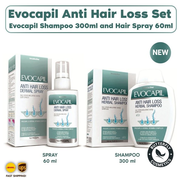 Evocapil Anti Hair Loss Set (Evocapil Shampoo 300ml and Hair Spray 60ml) NEW