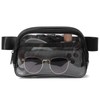 Clear Belt Bag Fanny Pack Stadium Approved, Small Leather Transparent