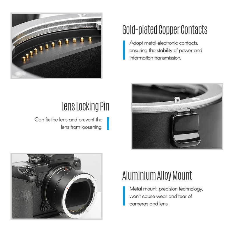 Viltrox DG-GFX 45mm Automatic Electronic Macro Extension Tube Adapter Ring