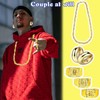 DONGZQAN 90s Fancy Dress Men, Gold Chain Fancy Dress, Rapper