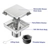 Neodrain 4-Inch Square Shower Drain with Removable Tile Insert Grate,Brushed