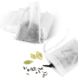 Yuanchu 50 Pcs Spice Bags for Cooking, Sachet Bags with Drawstring Reusable Empty Tea Bag Cheese Cloth Bag for Straining Soup Loose Leaf Tea, 5.9 X 3.9 Inches