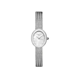 Rosefield Women's MWSMS-M05 Silver Mini Oval Silver-Tone Woven Mesh Watch