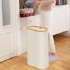 Slim Laundry Hamper with Lid 60L, Dirty clothes Hamper for