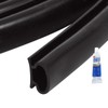 ZERITO Rubber Weather Stripping Door Seal Strip, Self Adhesive D-Shape