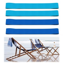 ZPLASK 4Pcs Towel Bands for Sun Loungers, Sunbed Towel Bands for Beach Towels, Beach Towel Bands for Sun Loungers for Pool Cruise Chairs(2 Pack Blue, 2 Pack Water Blue)