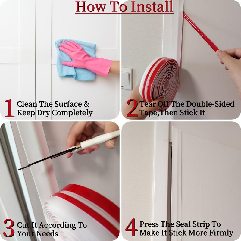 T Shape Door Seal Strip for Door & Windows Gaps，Draft