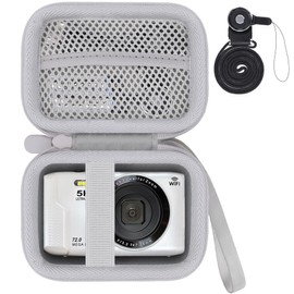 (Case Only) AiMike/Beho/Keculbo/MARVUE MAJOR/SRVR Digital Camera 18x Digital Zoom 3-Inch Large Screen WD08/DC080/Z006 Digital Camera Storage Case - Aenllosi, white (off-white)