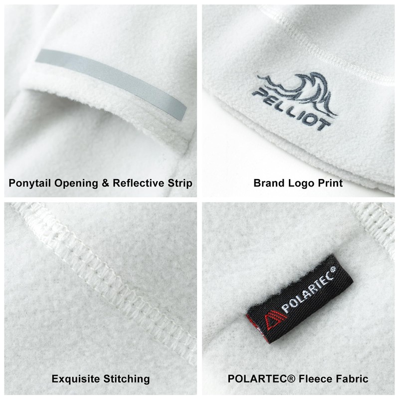PELLIOT Winter Hats for Women Polartec Fleece Beanie Hats Ponytail