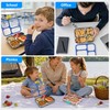 HOMEKOL Stainless Steel Bento Lunch Box: 4-Compartment Leak-Proof Lunch Container