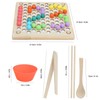 Children Wooden Clip Beads Puzzle Board Hands Brain Training Bead