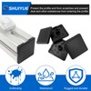 60 Pcs Standard Plastic Square Aluminum Extrusion End Cap, Plastic