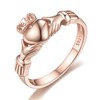 ChicSilver Rose Gold Plated Irish Claddagh Ring for Women Love