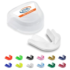 GAME GUARD Boil & Bite Mouth Guard/Gum Shield – Mouldable Mouthguard/gumshields - Adult/Senior - CE Approved, School Sports, Rugby, Hockey (Clear)