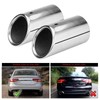 Ymiko 2pcs Car Exhaust Silencer Tip Pipe for A4 B8