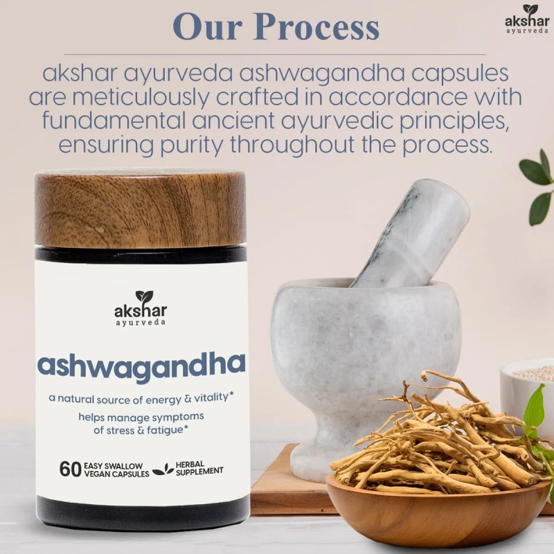 Akshar Ayurveda Cápsulas De Ashwagandha 60 Unidades
