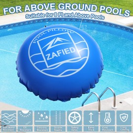 ZAFIED 8' x 8' Air Pool Pillow for Above Ground Swimming Pool, Pool Pillows for Closing Winter Covers, Heavy-Duty Cold Resistant Vinyl Material Air Poolpillow, Rope Included