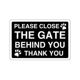 Safety First Display LTD Please close the gate dog sign - 1.2mm Rigid plastic for indoor/outdoor usage (200mm x 150mm) Viewing Distance within 5m.