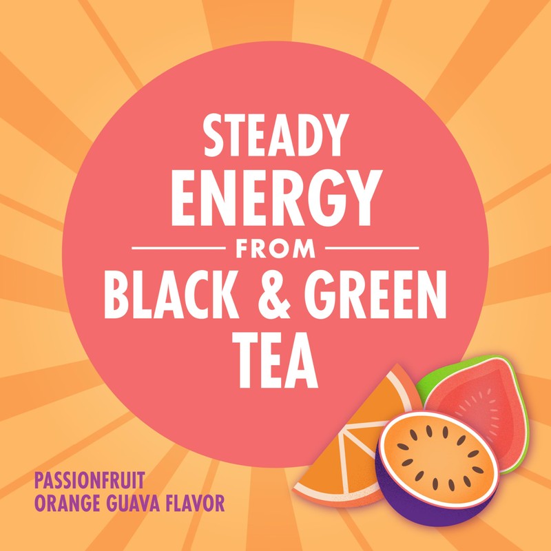 V8 +Energy Passionfruit Orange Guava Juice Energy Drink, 8 fl