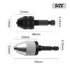 2 Piece Electric Grinder Drill Chuck, Hexagonal Drill Bit, Drill