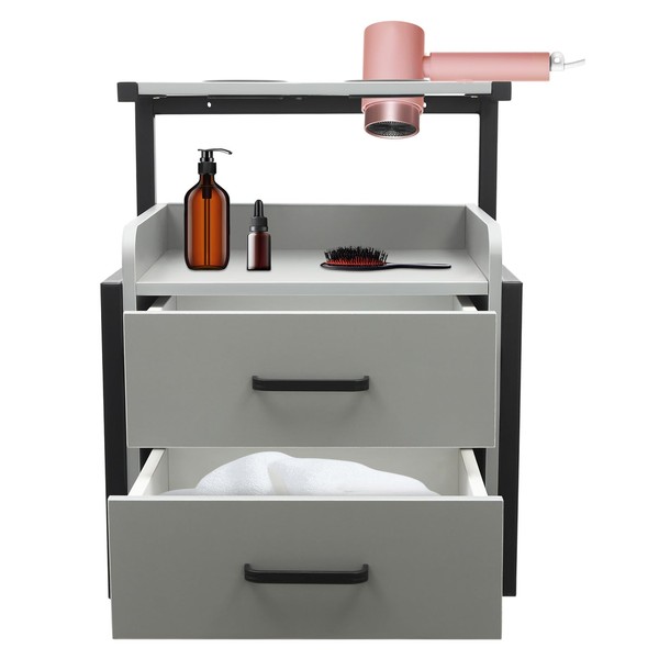 BuYouZaiLaa Wall Mount Salon Cabinet Suspended Salon Station with 2