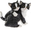 Lets Play Black and White Twin Cats Ornament