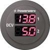 Powerwerx Panel Mount Dual Digital Red Volt Meter for 12/24V