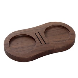 Espresso Tamper Mat | Wooden Espresso Tamper Stand Anti Skid Coffee Pressed Pad, Countertop Coffee Tamper Organizer Heat Resistant Tamping Pad and Tamp Station for Kitchen